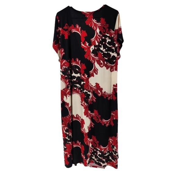 Avenue Women's Red Scroll Donna Print Dress - 26/28 - Picture 5 of 7